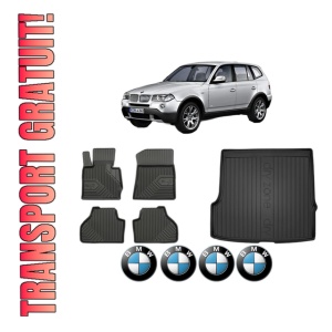 Set Covorase Presuri Auto Si Tavita Portbagaj BMW Seria X3 (E83) din 2003-2011 BMW