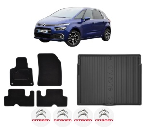 Set Covorase Presuri Auto Si Tavita Portbagaj CITROEN C4 PICASSO II din 2013-2018 CITROEN - Img 2