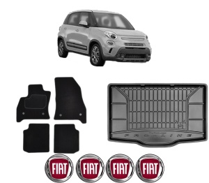 Set Covorase Presuri Auto Si Tavita Portbagaj FIAT 500L (351_, 352_) din 2012-2018 FIAT - Img 2