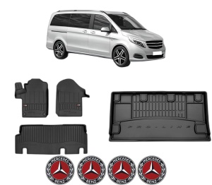 Set Covorase Presuri Auto Si Tavita Portbagaj MERCEDES-BENZ VITO Mixto (Double Cabin) (W447) din 2014-2020 MERCEDES-BENZ - Img 2