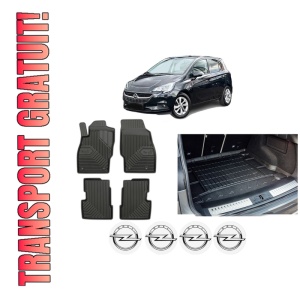 Set Covorase Presuri Auto Si Tavita Portbagaj OPEL CORSA E Hatchback Van (X15) din 2014-2015 OPEL