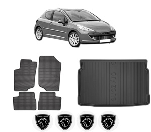 Set Covorase Presuri Auto Si Tavita Portbagaj PEUGEOT 207 (WA_, WC_) din 2006-2015 PEUGEOT - Img 2