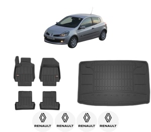 Set Covorase Presuri Auto Si Tavita Portbagaj RENAULT CLIO III (BR0/1, CR0/1) din 2005-2014 RENAULT - Img 2