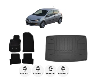 Set Covorase Presuri Auto Si Tavita Portbagaj RENAULT CLIO III (BR0/1, CR0/1) din 2005-2014 RENAULT - Img 2