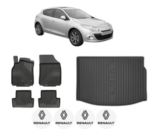Set Covorase Presuri Auto Si Tavita Portbagaj RENAULT MEGANE III Hatchback Van (BZ_) din 2008-2015 RENAULT - Img 2