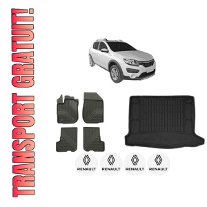 Set Covorase Presuri Auto Si Tavita Portbagaj RENAULT SANDERO/STEPWAY II (B8_) din 2013-2019 RENAULT