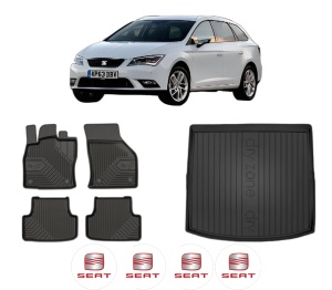 Set Covorase Presuri Auto Si Tavita Portbagaj SEAT LEON ST Estate Van (5F8) din 2014-2020 SEAT - Img 2