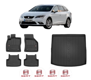 Set Covorase Presuri Auto Si Tavita Portbagaj SEAT LEON ST Estate Van (5F8) din 2014-2020 SEAT - Img 2