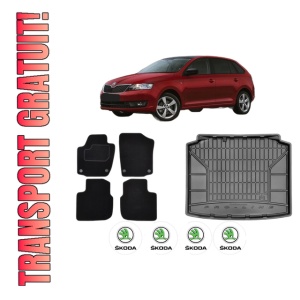 Set Covorase Presuri Auto Si Tavita Portbagaj SKODA RAPID Spaceback (NH1) din 2012-2019 SKODA - Img 1