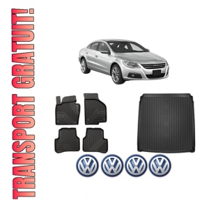 Set Covorase Presuri Auto Si Tavita Portbagaj Volkswagen CC din 2011-2016 Volkswagen