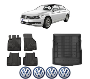 Set Covorase Presuri Auto Si Tavita Portbagaj Volkswagen PASSAT B8 (3G2, CB2) din 2014-2024 Volkswagen - Img 2