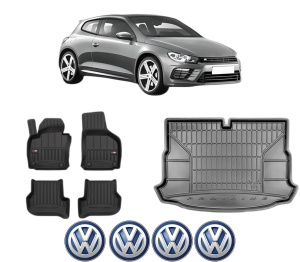Set Covorase Presuri Auto Si Tavita Portbagaj Volkswagen SCIROCCO III (137, 138) din 2008-2017 Volkswagen - Img 2