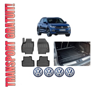 Set Covorase Presuri Auto Si Tavita Portbagaj Volkswagen T-CROSS (C11, D31) din 2018-2020 Volkswagen