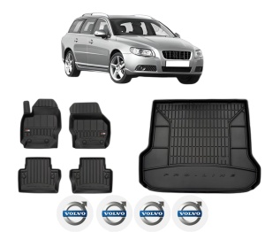 Set Covorase Presuri Auto Si Tavita Portbagaj VOLVO V70 III (135) din 2007-2016 VOLVO - Img 2