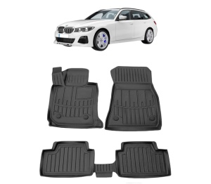 Set covorase presuri BMW Seria 3 G21 din 2019, auto, din cauciuc thermoplastic - Img 2
