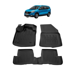 Set covorase presuri DACIA LODGY din 2012-2022, auto, din cauciuc thermoplastic - Img 2