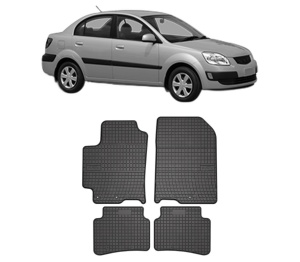 Set covorase presuri KIA RIO II Saloon (JB) din 2005-2011, auto, din cauciuc thermoplastic, KIA - Img 2