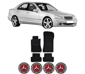 Set Covorase Presuri MERCEDES-BENZ C-CLASS (W203) din 2000-2007, Auto, Material Textil Mocheta, MERCEDES-BENZ - Img 2