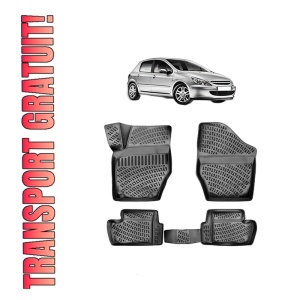 Set covorase presuri PEUGEOT 307 HB din 2001-2014, auto, din cauciuc thermoplastic