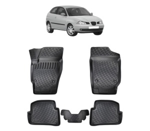 Set covorase presuri SEAT IBIZA III din 2002-2008, auto, din cauciuc thermoplastic - Img 2