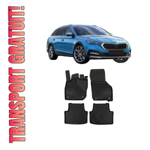 Set covorase presuri SKODA Octavia IV (NX3, NN3, PV3) din 2020-2024, auto, din cauciuc thermoplastic, SKODA