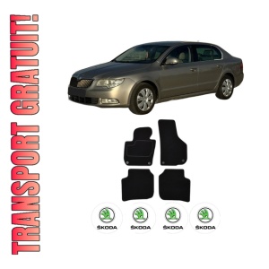 Set Covorase Presuri SKODA SUPERB II Estate (3T5) din 2009-2015, Auto, Material Textil Mocheta, SKODA