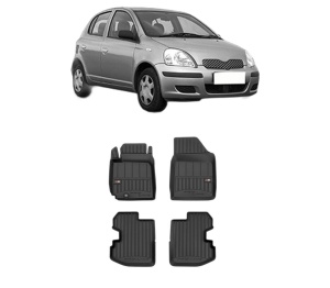 Set covorase presuri TOYOTA YARIS (_P1_) din 1999-2005, auto, din cauciuc thermoplastic, TOYOTA - Img 2