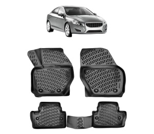 Set covorase presuri VOLVO S60 II din 2010-2018, auto, din cauciuc thermoplastic - Img 2
