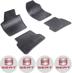 Set covorase Seat Ibiza IV Hatchback 6J/6P 05.2008 - 05.2017 si 4 stickere rotunde Seat accesorii pentru autoturismul tau - masina v4432
