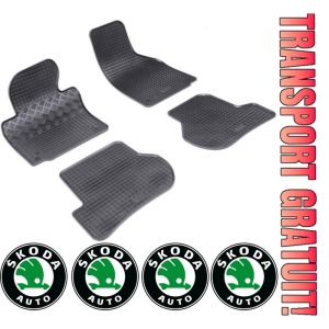 Set covorase Skoda Octavia Combi II 2004 - 04.2013 si 4 stickere rotunde Skoda