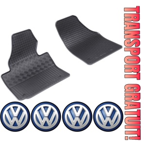 Set covorase Volkswagen Caddy 2004 - 10.2020 si 4 stickere rotunde Volkswagen