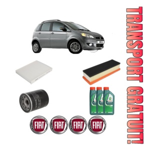 Set Pachet filtre revizie Bosch, 3 litrii ulei Castrol 10W40 FIAT IDEA (350_) 1.4 din 2005, 4x Stickere auto cu FIAT