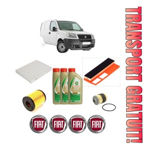 Set Pachet filtre revizie Bosch, 3 litrii ulei Castrol 5W40 FIAT DOBLO Box Body/MPV (223_) 1.3 JTD 16V din 2004-2006, 4x Stickere auto cu FIAT