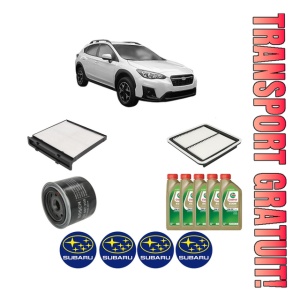 Set Pachet filtre revizie Bosch, 5 litrii ulei Castrol 0W20 SUBARU XV (GT) 2.0 i e-BOXER AWD (GTE) din 2019, 4x Stickere auto cu SUBARU