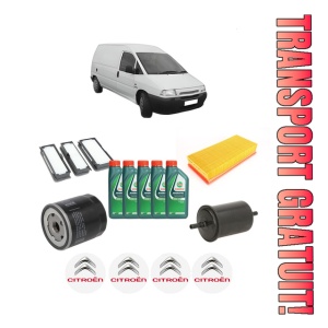 Set Pachet filtre revizie Bosch, 5 litrii ulei Castrol 10W40 CITROEN JUMPY I Van (BS_, BT_, BY_, BZ_) 2.0 i 16V din 2000-2006, 4x Stickere auto cu CITROEN