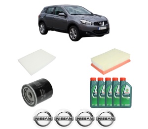 Set Pachet filtre revizie Bosch, 5 litrii ulei Castrol 10W40 NISSAN QASHQAI I VAN (J10) 1.6 CVTC din 2013-2014, 4x Stickere auto cu NISSAN - Img 2