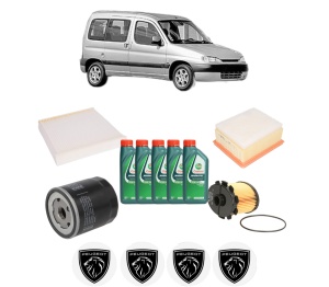 Set Pachet filtre revizie Bosch, 5 litrii ulei Castrol 10W40 PEUGEOT PARTNER MPV (5_, G_) 1.9 D 4x4 din 2004-2005, 4x Stickere auto cu PEUGEOT - Img 2