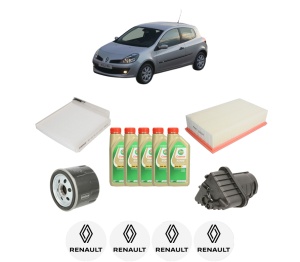 Set Pachet filtre revizie Bosch, 5 litrii ulei Castrol 5W30 RENAULT CLIO III (BR0/1, CR0/1) 1.5 dCi din 2010-2014, 4x Stickere auto cu RENAULT - Img 2