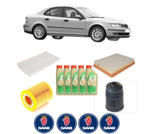 Set Pachet filtre revizie Bosch, 5 litrii ulei Castrol 5W30 SAAB 9-3 (YS3F, E79, D79, D75) 1.9 TiD din 2004-2015, 4x Stickere auto cu SAAB - Img 2