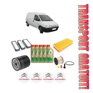 Set Pachet filtre revizie Bosch, 5 litrii ulei Castrol 5W40 CITROEN JUMPY I Van (BS_, BT_, BY_, BZ_) 2.0 HDi 110 din 2001-2006, 4x Stickere auto cu CITROEN