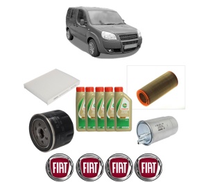 Set Pachet filtre revizie Bosch, 5 litrii ulei Castrol 5W40 FIAT DOBLO MPV (119_, 223_) 1.9 D Multijet din 2005, 4x Stickere auto cu FIAT - Img 2