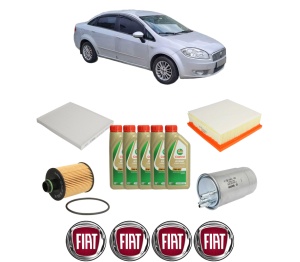 Set Pachet filtre revizie Bosch, 5 litrii ulei Castrol 5W40 FIAT LINEA (323_, 110_) 1.6 D Multijet din 2009, 4x Stickere auto cu FIAT - Img 2