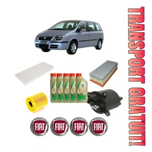 Set Pachet filtre revizie Bosch, 5 litrii ulei Castrol 5W40 FIAT ULYSSE (179_) 2.2 JTD din 2008-2011, 4x Stickere auto cu FIAT