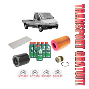 Set Pachet filtre revizie Bosch, 6 litrii ulei Castrol 10W40 CITROEN JUMPER I Platform/Chassis (244) 2.8 HDi din 2004-2006, 4x Stickere auto cu CITROEN