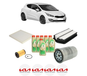 Set Pachet filtre revizie Bosch, 6 litrii ulei Castrol 5W30 KIA PRO CEE'D (JD) 1.6 CRDi 128 din 2013-2015, 4x Stickere auto cu KIA - Img 2