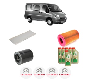 Set Pachet filtre revizie Bosch, 6 litrii ulei Castrol 5W40 CITROEN JUMPER I Bus (230P) 2.8 HDi din 2000-2002, 4x Stickere auto cu CITROEN - Img 2