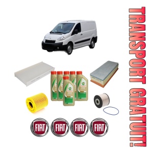 Set Pachet filtre revizie Bosch, 6 litrii ulei Castrol 5W40 FIAT SCUDO Van (270_, 272_) 2.0 D Multijet din 2011-2016, 4x Stickere auto cu FIAT