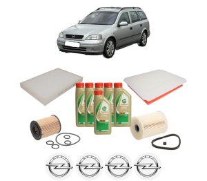 Set Pachet filtre revizie Bosch, 6 litrii ulei Castrol 5W40 OPEL ASTRA H Estate Van (L70) 1.7 CDTI (L70) din 2007-2014, 4x Stickere auto cu OPEL - Img 2
