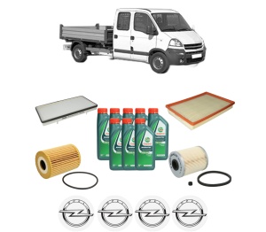 Set Pachet filtre revizie Bosch, 8 litrii ulei Castrol 10W40 OPEL MOVANO A Platform/Chassis (X70) 3.0 DTI (ED, HD, UD0, UD4) din 2003, 4x Stickere auto cu OPEL - Img 2
