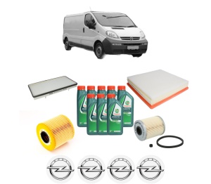 Set Pachet filtre revizie Bosch, 8 litrii ulei Castrol 10W40 OPEL VIVARO A Van (X83) 2.5 DTI (F7) din 2003-2010, 4x Stickere auto cu OPEL - Img 2